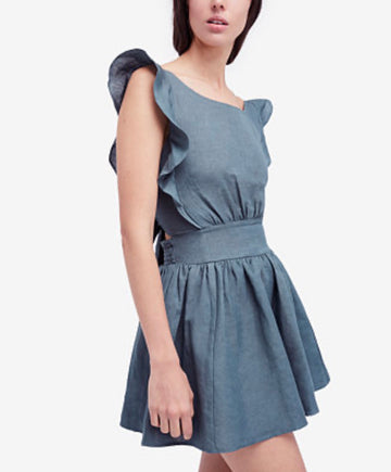 Free People Erin Ruffle Mini Dress - W