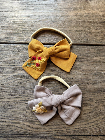 Carolina’s Handmade Embroidered Nylon Bow