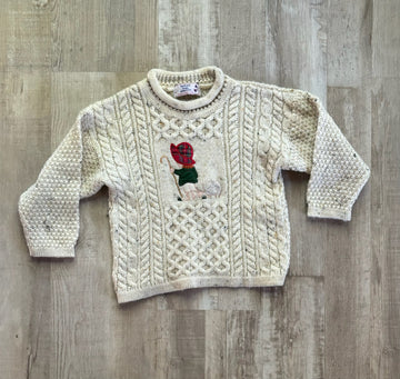 Handknit Cream Scottish Sweater