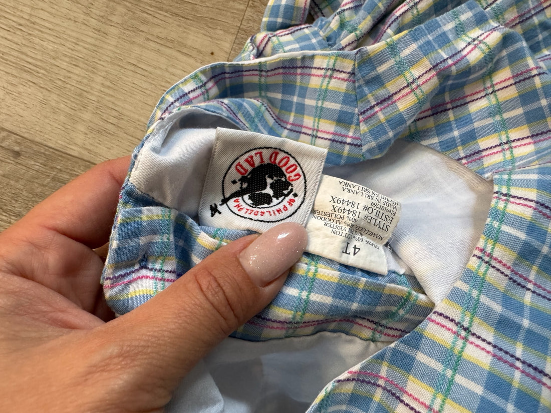 Vintage Goodlad Blue Plaid Dress