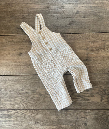 Cat & Jack Cream Plaid Romper