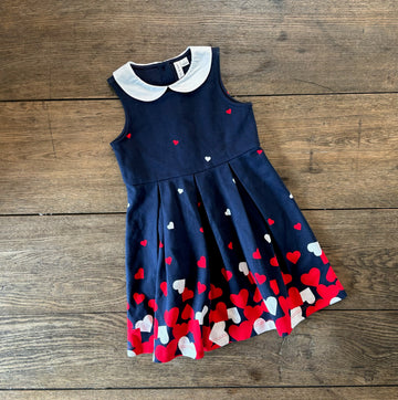 Janie & Jack Navy Heart Dress
