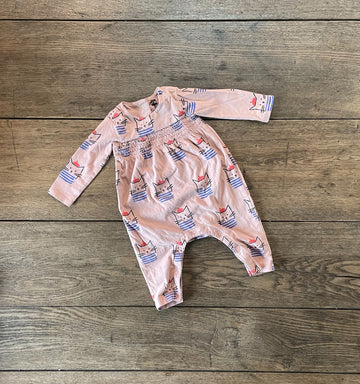 Tea Pink Cat Romper