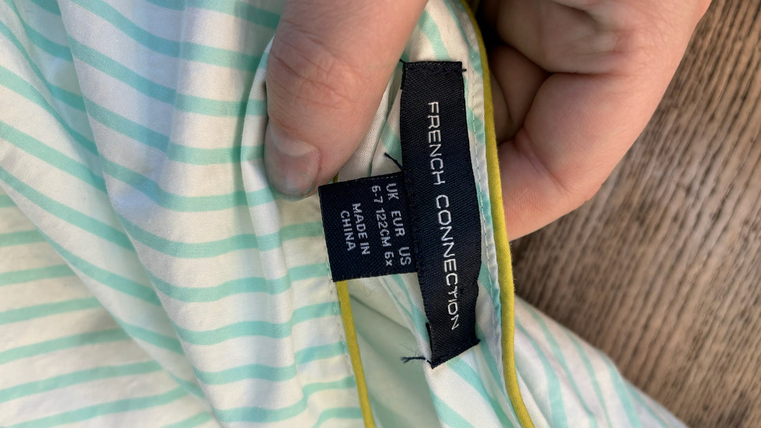 French Connections Blue Striped Dress
