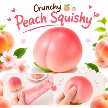 Peach Crunch Squishy – Soft & Stretchy ASMR Fidget
