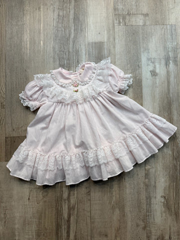 Vintage Pink Swiss Dot Dress