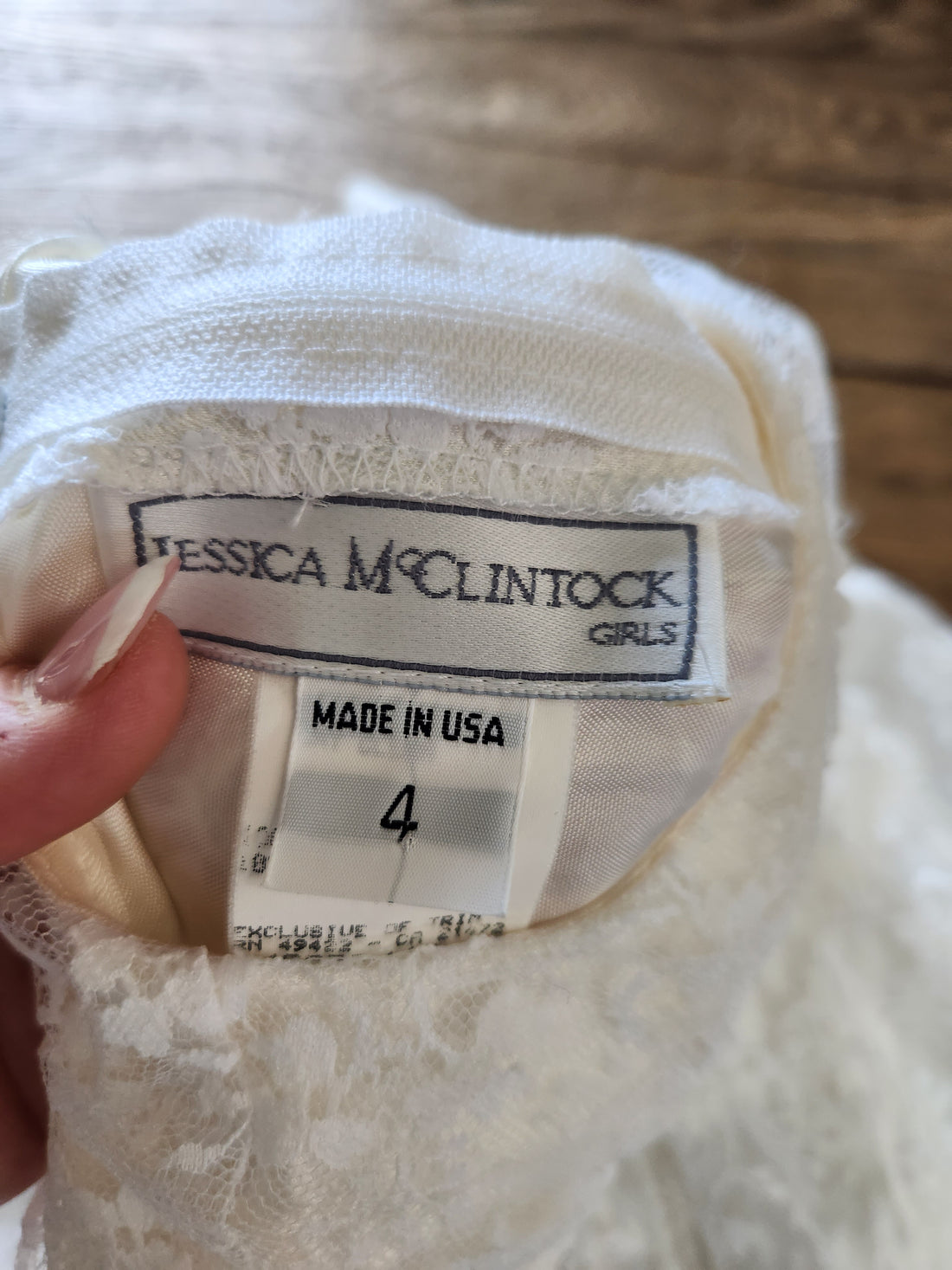 Jessica McClintock Vintage White Dress