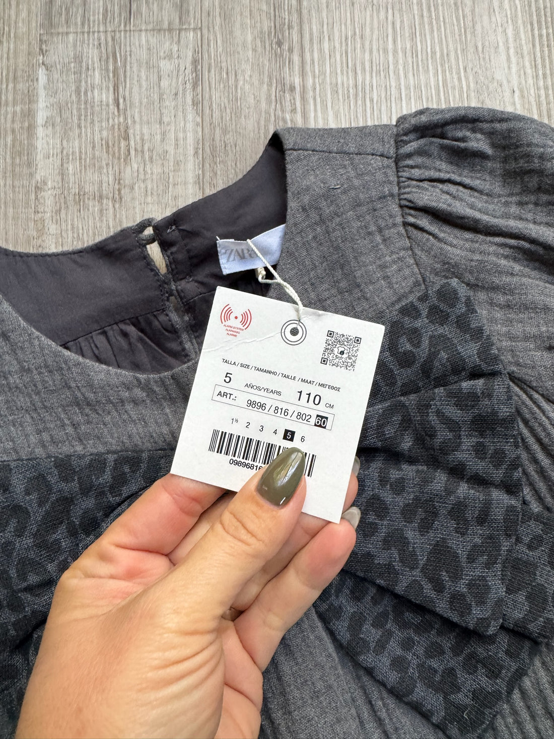 Zara Grey Bow Dress - NEW