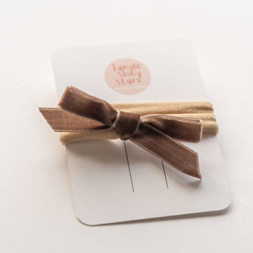 Velvet Bow | Brown