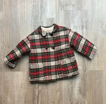 Zara Red Plaid Coat