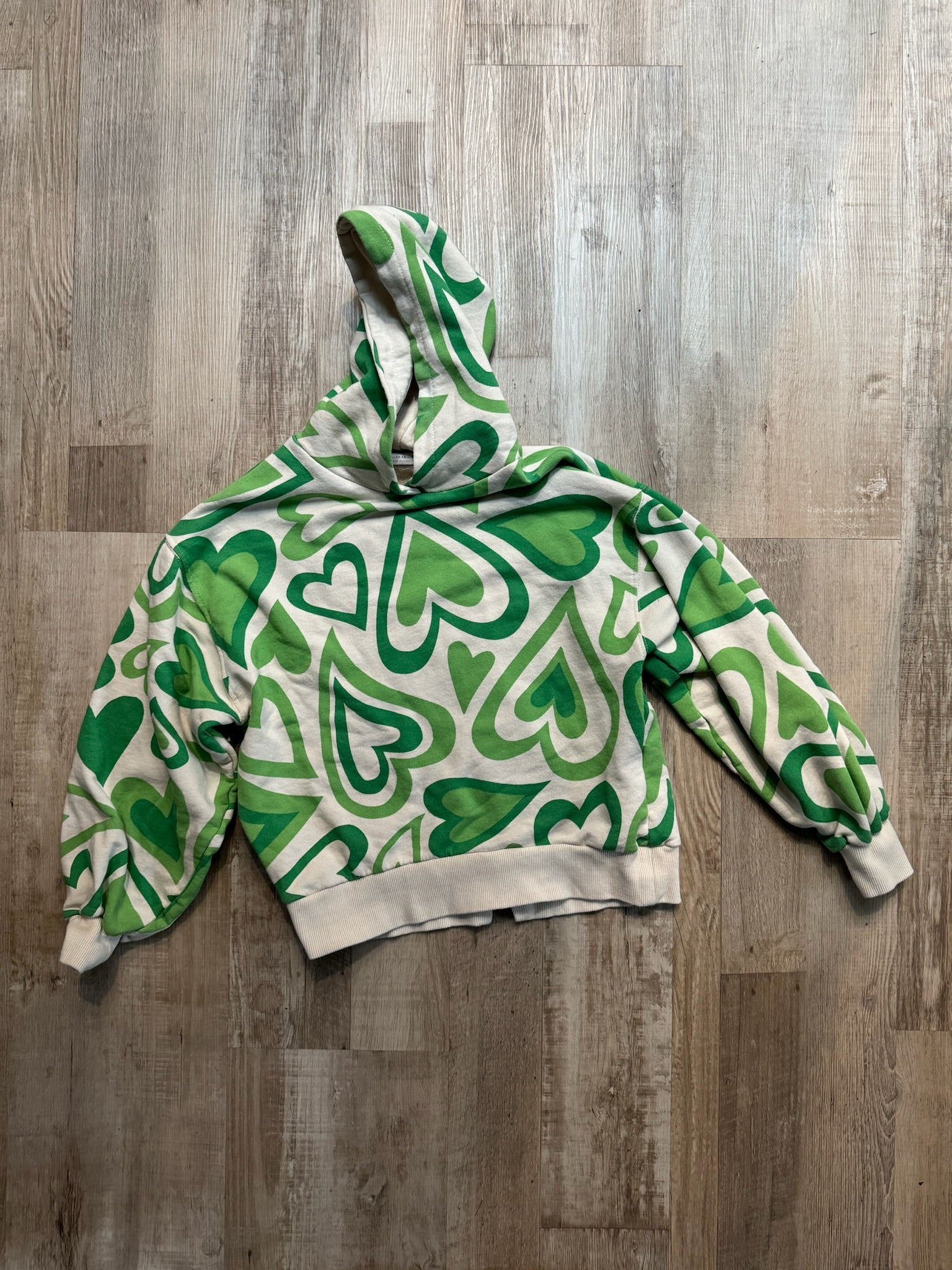 Zara Green Heart Hoodie