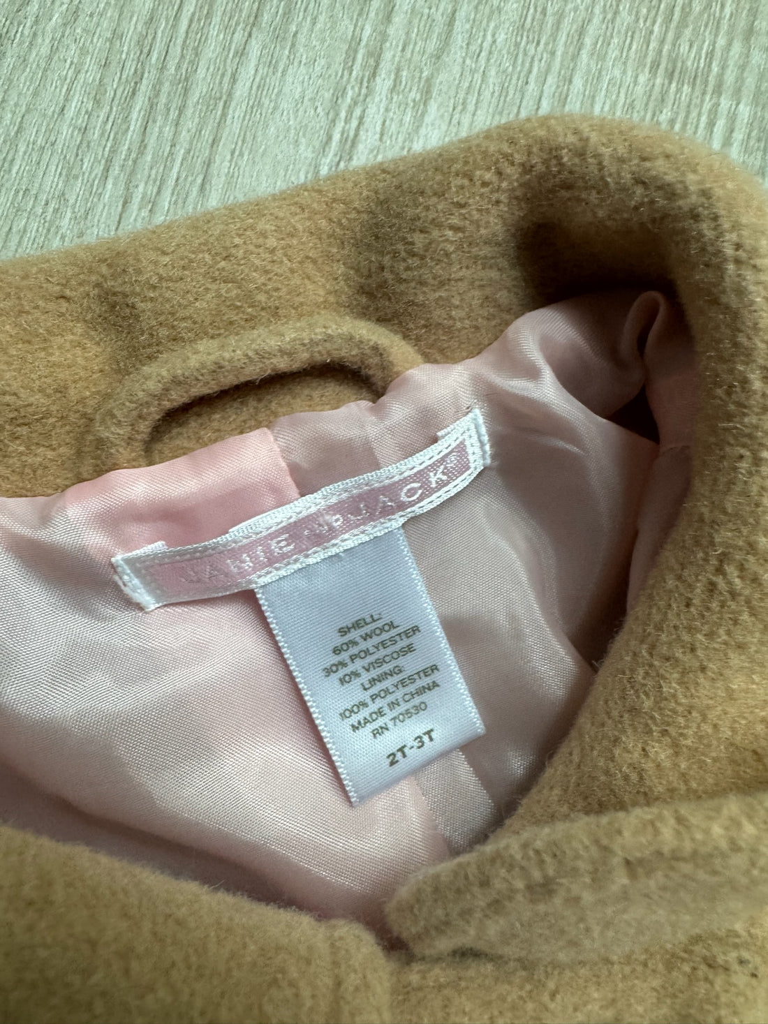 Janie & Jack Tan Wool Jacket