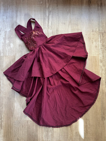 Little Foxtrot Handmade Burgundy Dress