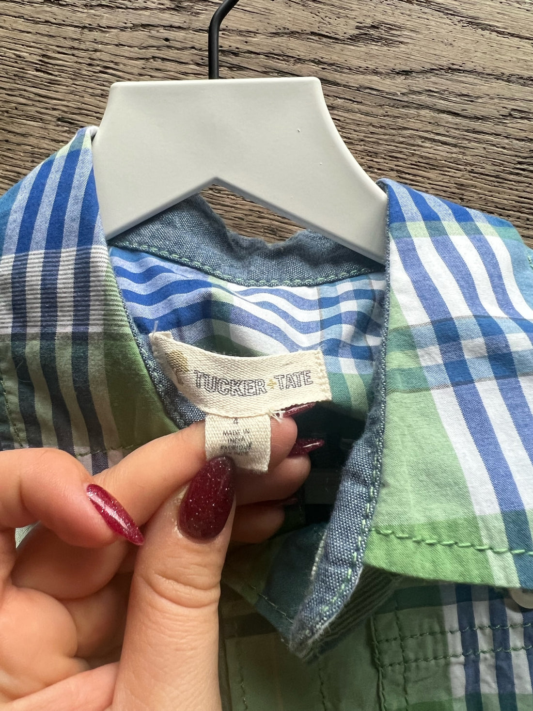 Tucker & Tate Green Plaid Button Down