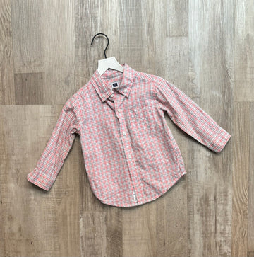 Janie & Jack Pink Plaid Button Down