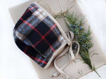 Christmas Plaid Bonnet
