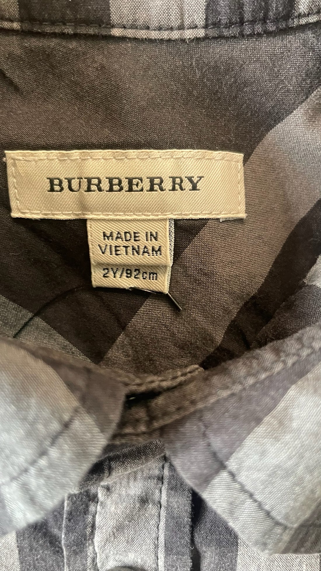 Burberry Black Button Down