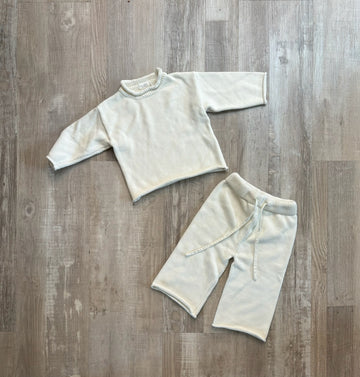 Fostered Cream Knit Long Set