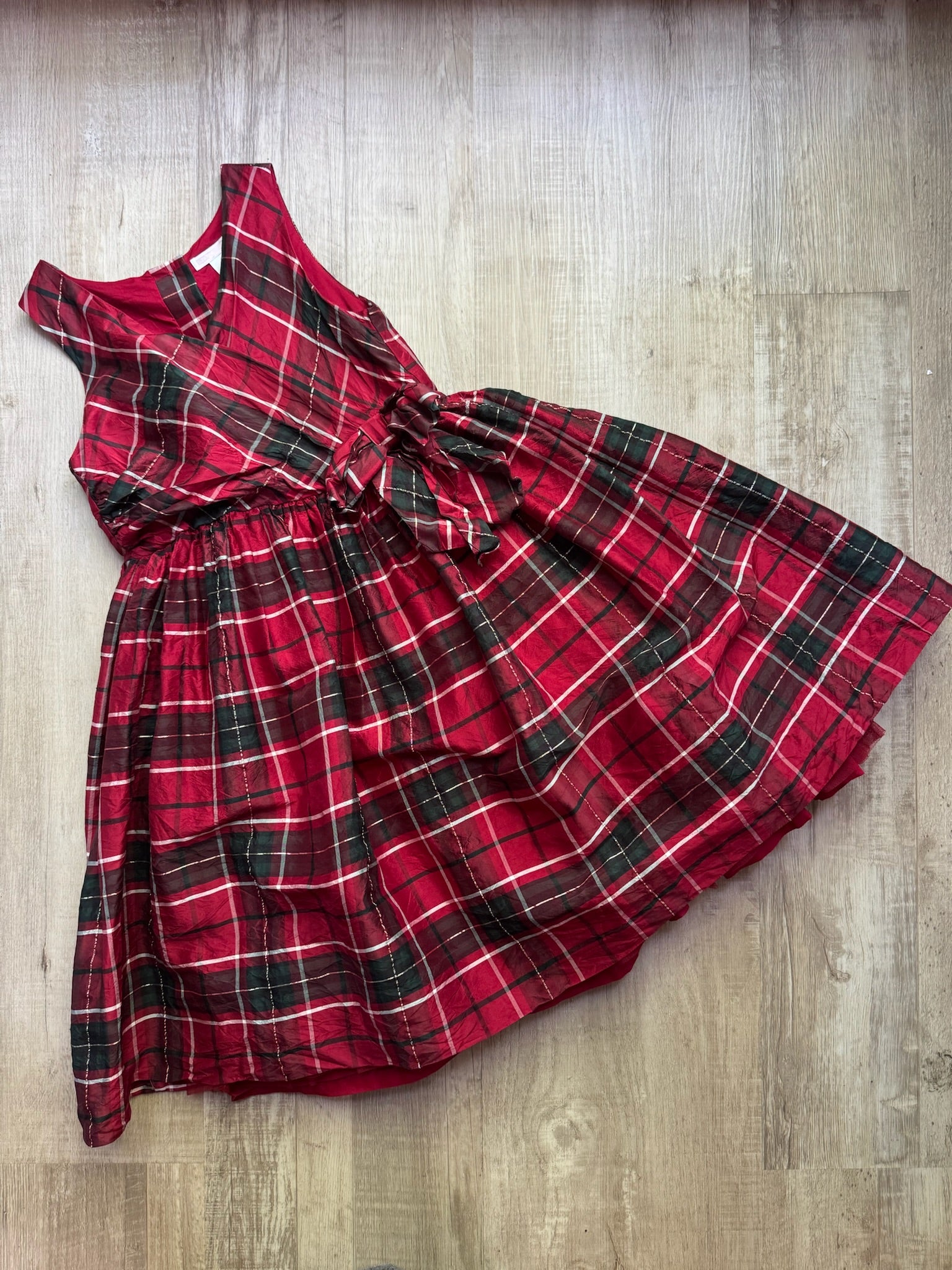 Janie & Jack Plaid Silk Dress