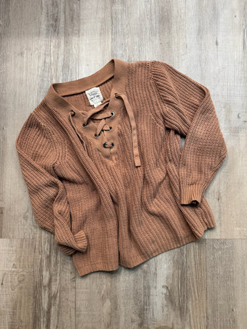 Between Me & You Brown Knit Sweater - W