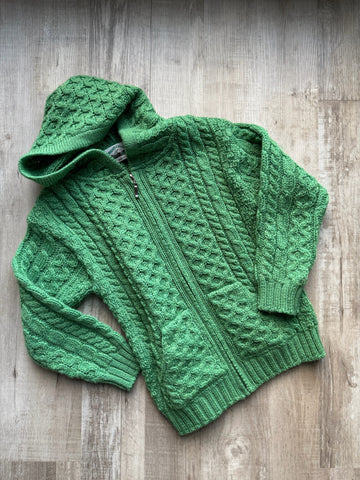 Aran Crafts Green Wool Sweater
