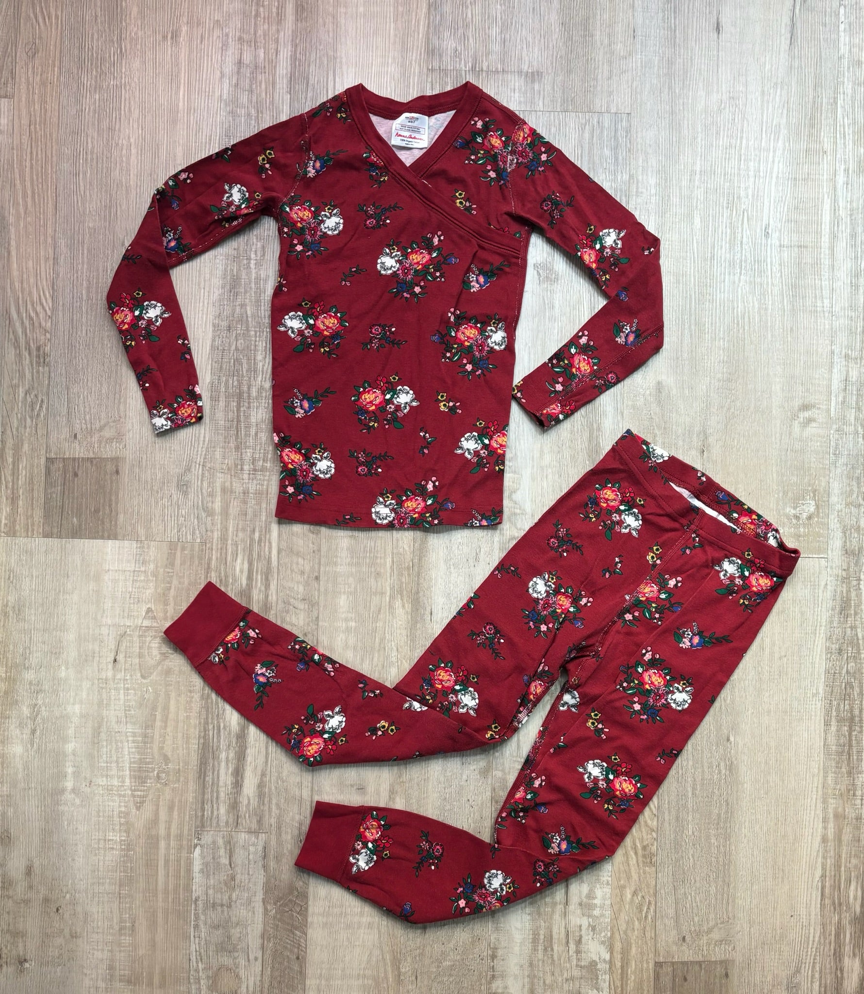Hanna Andersson Red Floral Pajamas