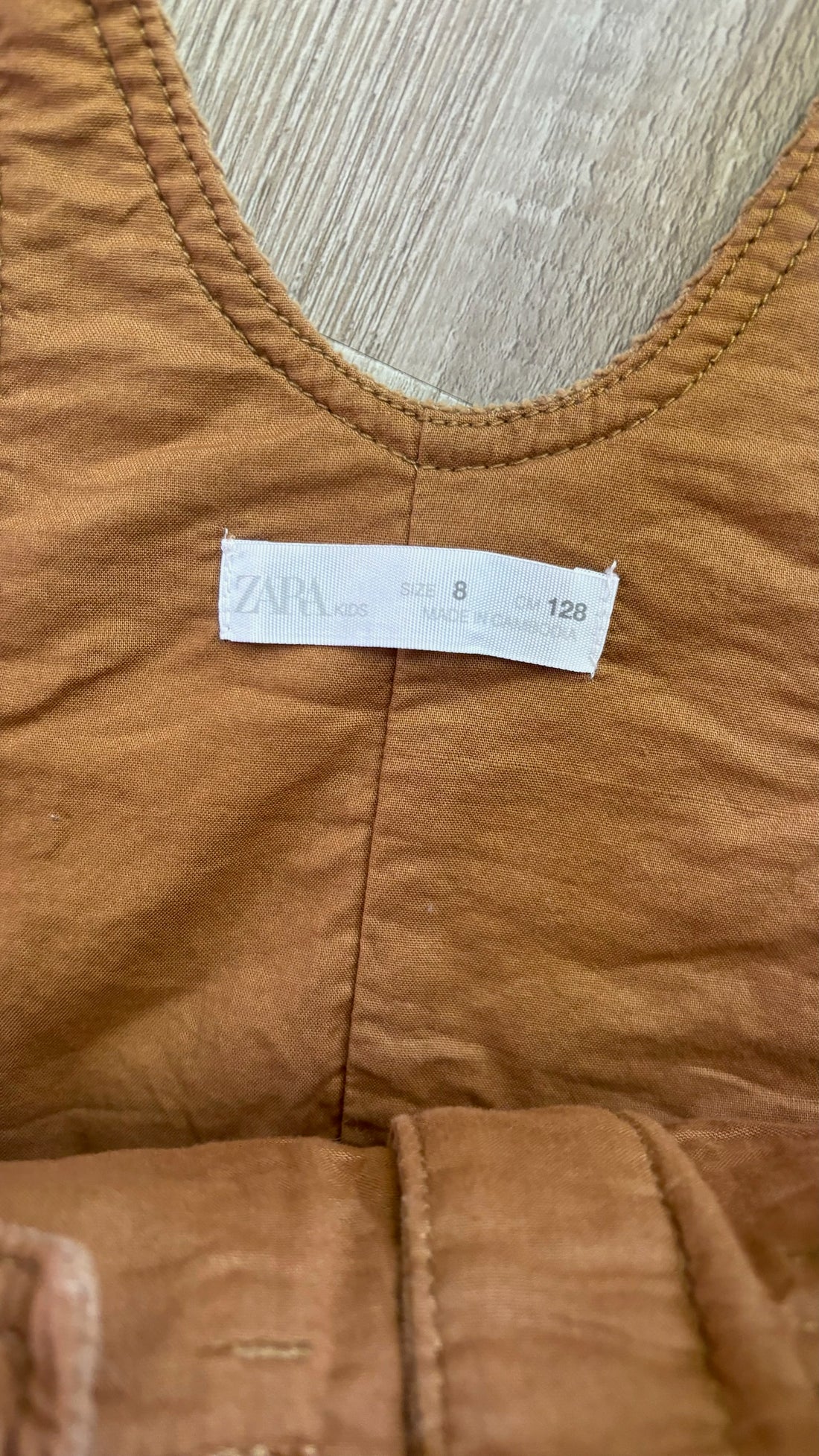 Zara Brown Cord Dress