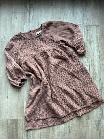 Zara Rust Gauze Dress