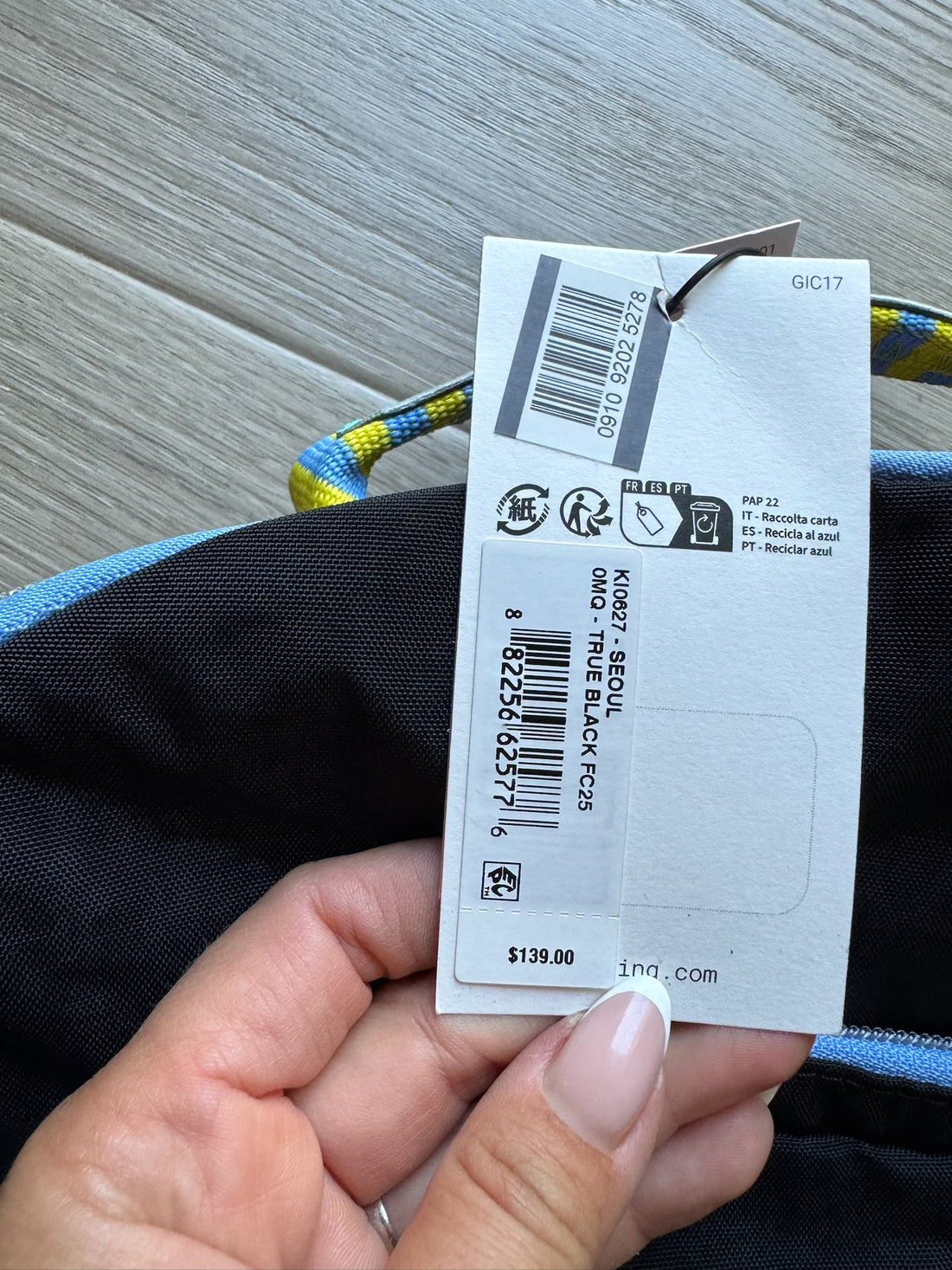 Kipling Seoul Black Backpack - NEW