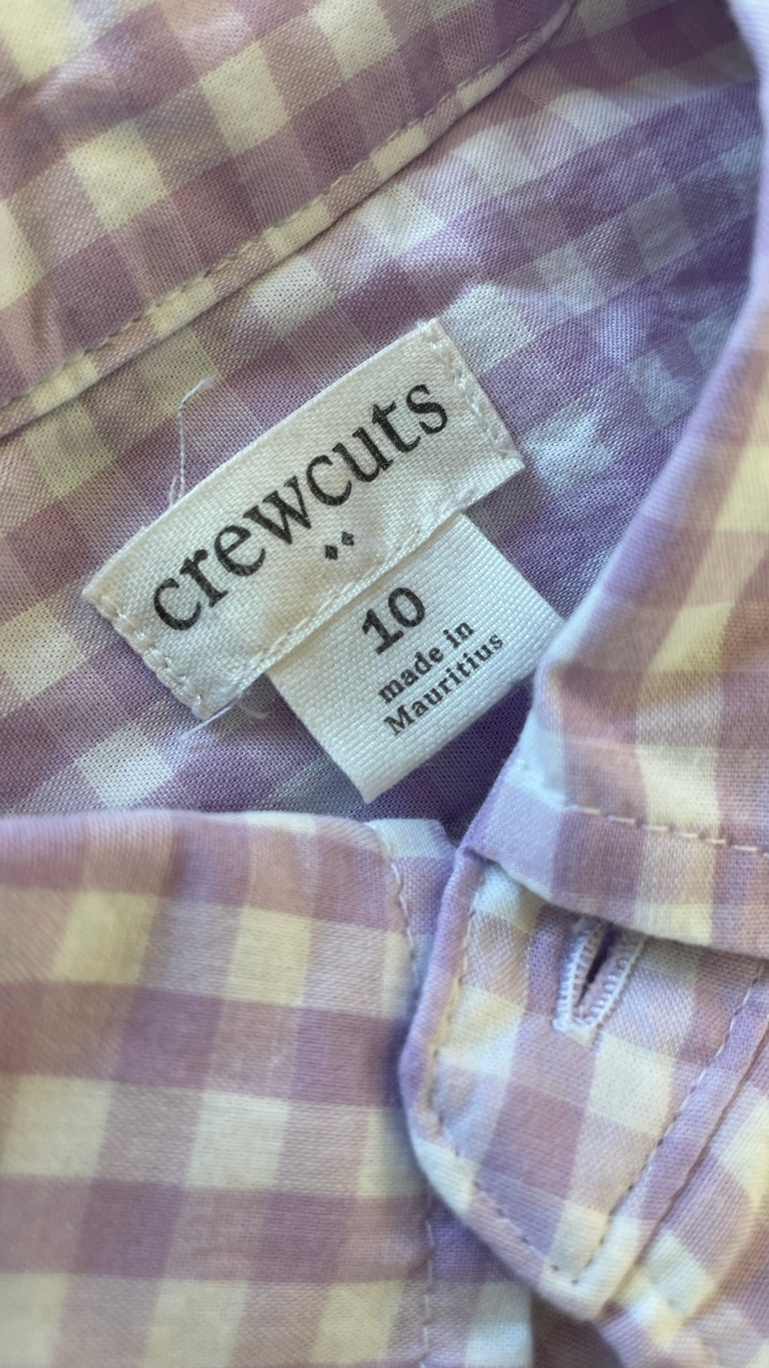 CrewCuts Purple Plaid Button Down