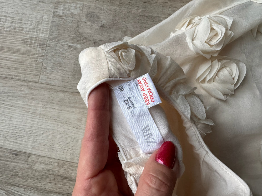 Zara Cream Rose Dress
