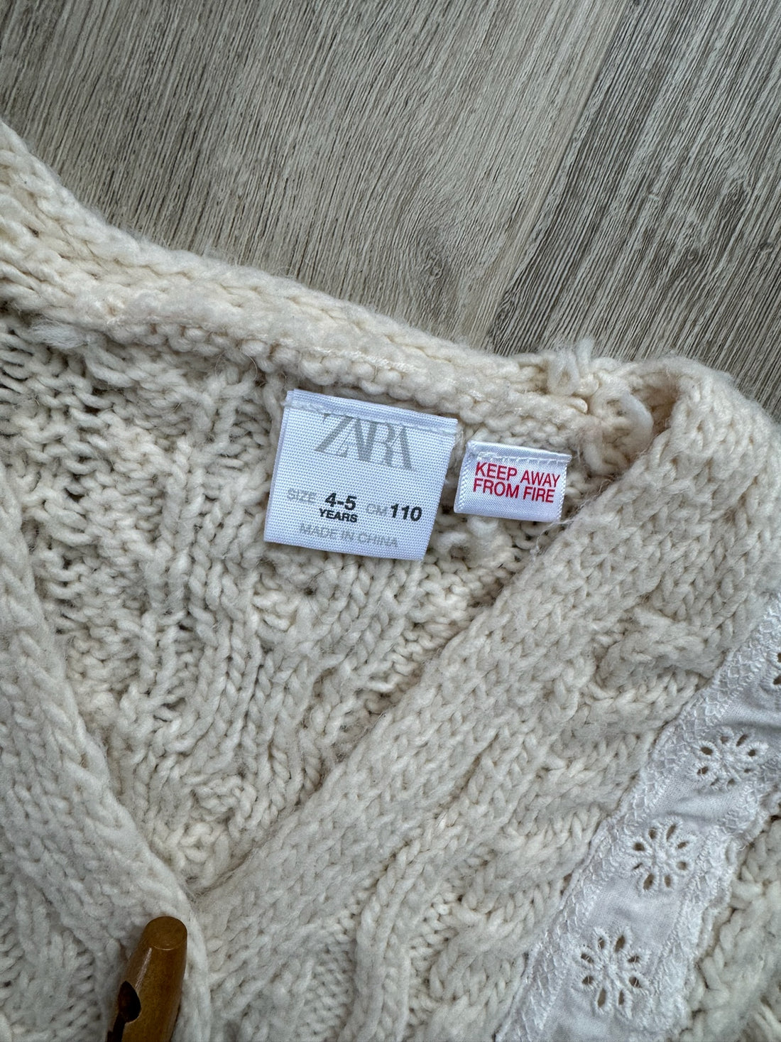 Zara Cream Knit Cardigan