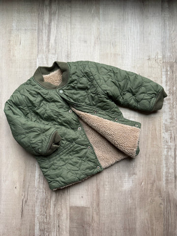 Gap Green Sherpa Lined Coat