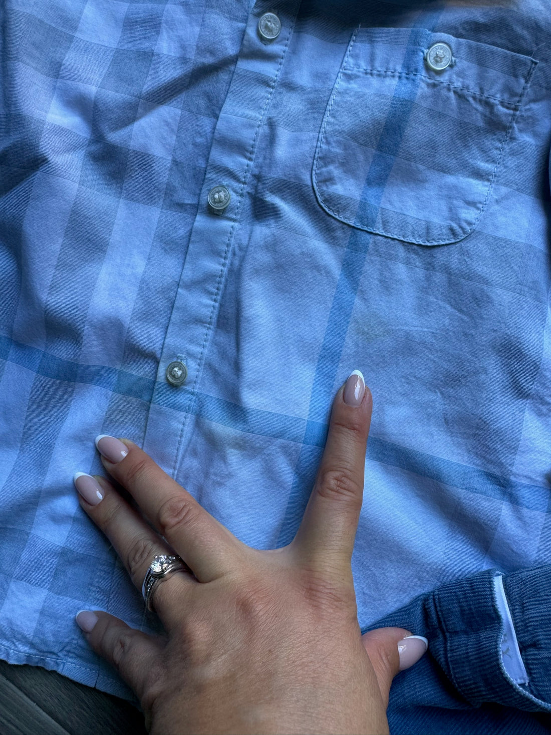 Burberry White/Blue Button Down Shirt & Pants - AS IS