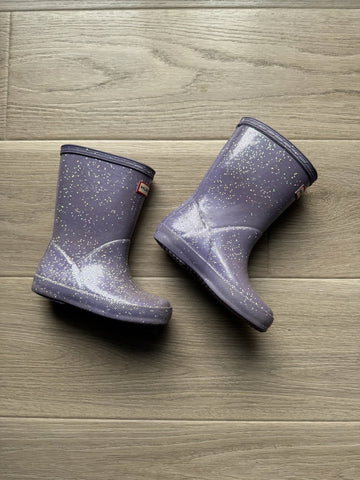 Hunter Purple Sparkle Boots