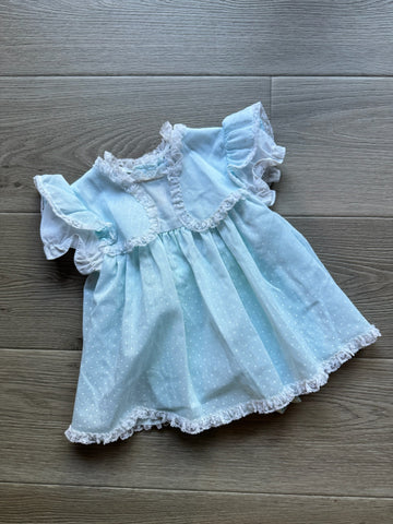 Vintage Blue Swiss Dot Dress