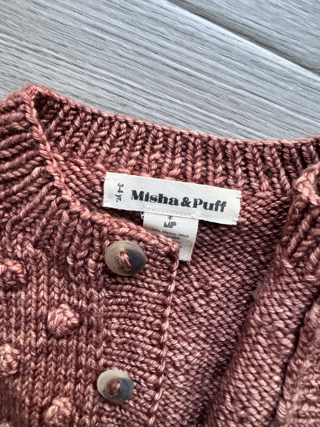 Misha & Puff Chestnut Cardigan
