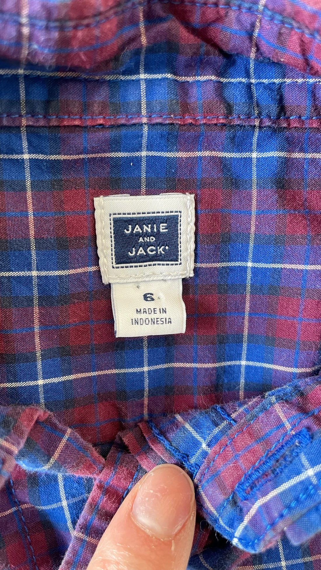 Janie & Jack Blue Plaid Button Down