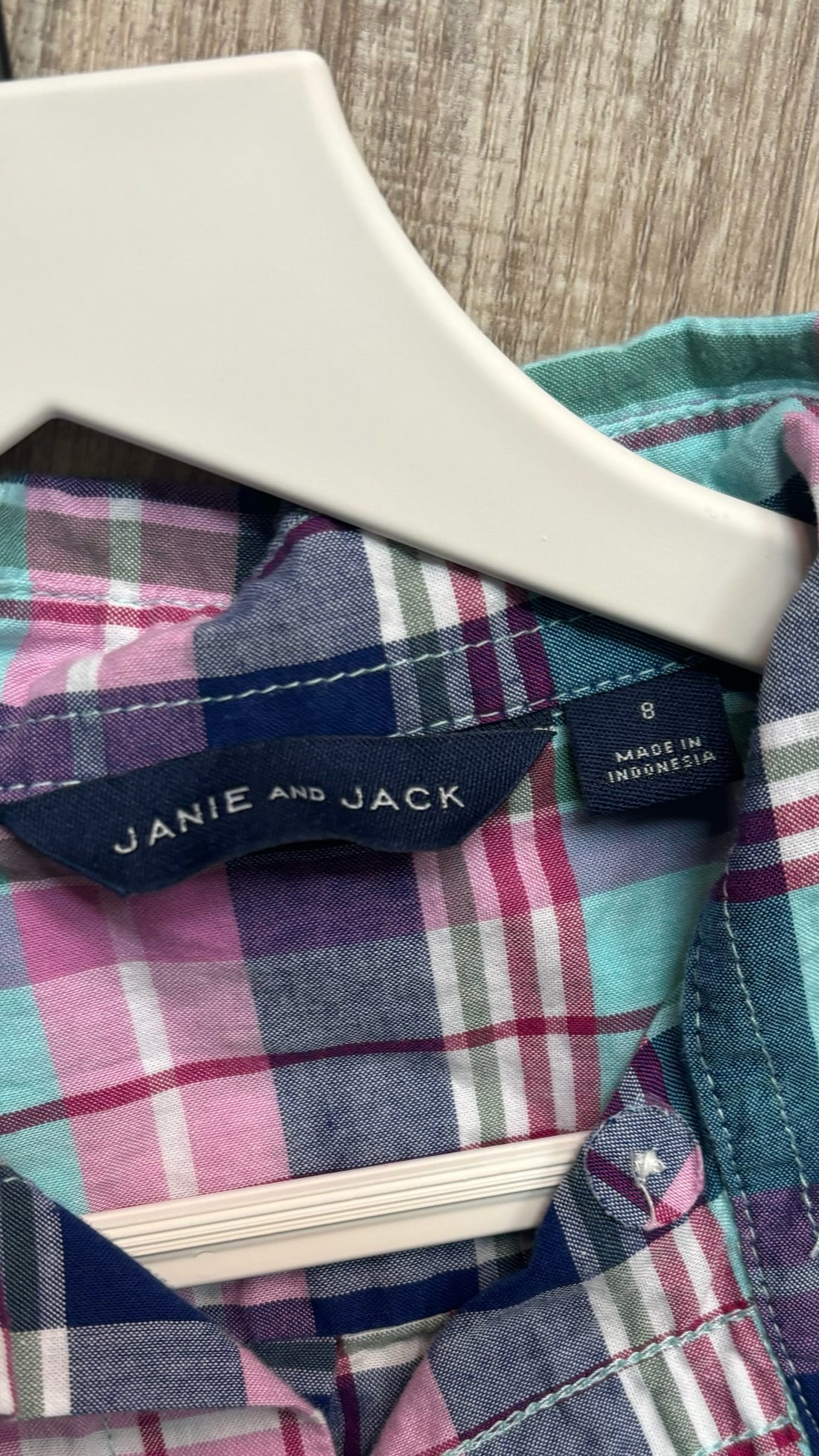 Janie & Jack Blue Plaid Button Down