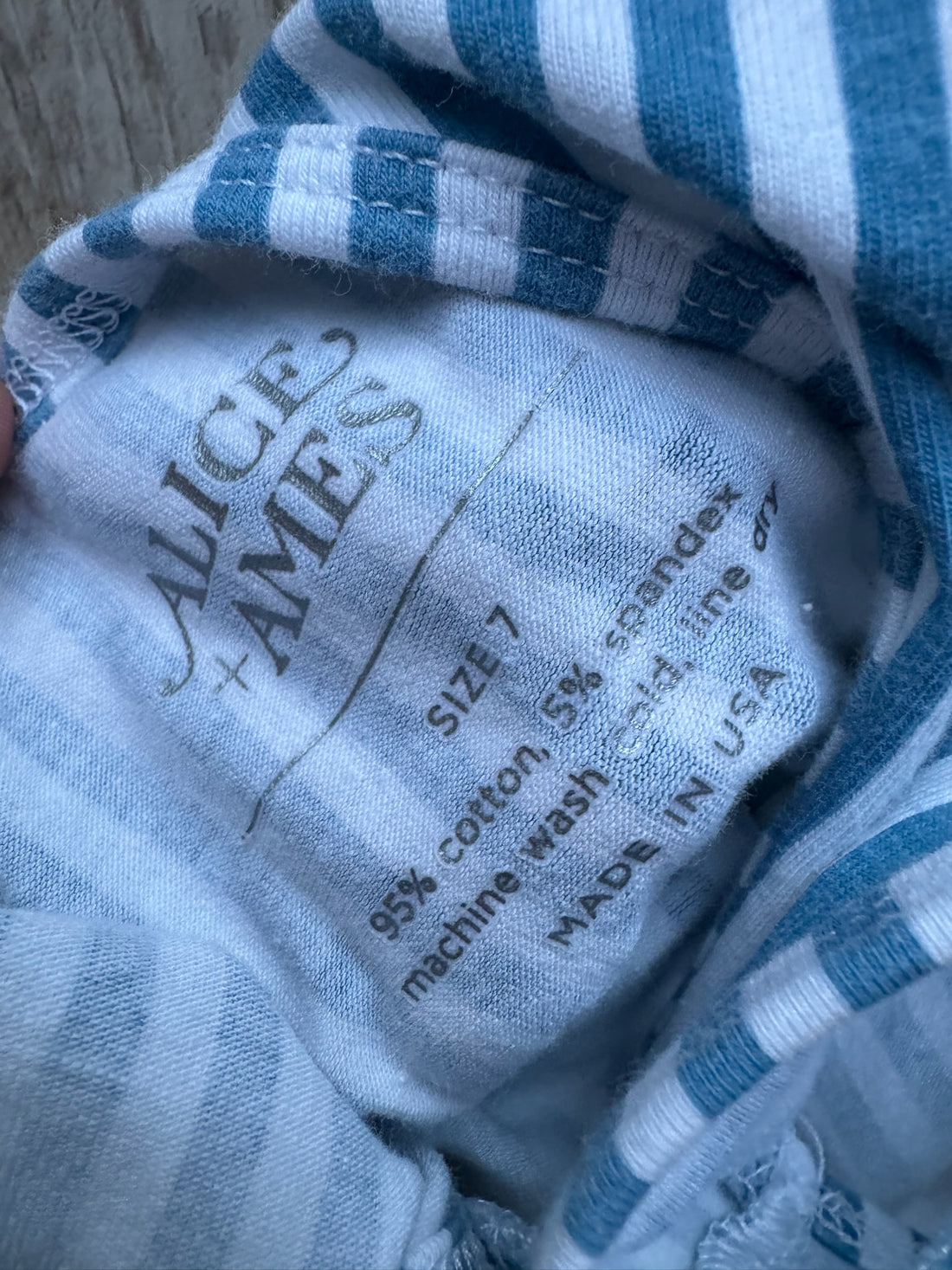 Alice & Ames Blue Striped Dress