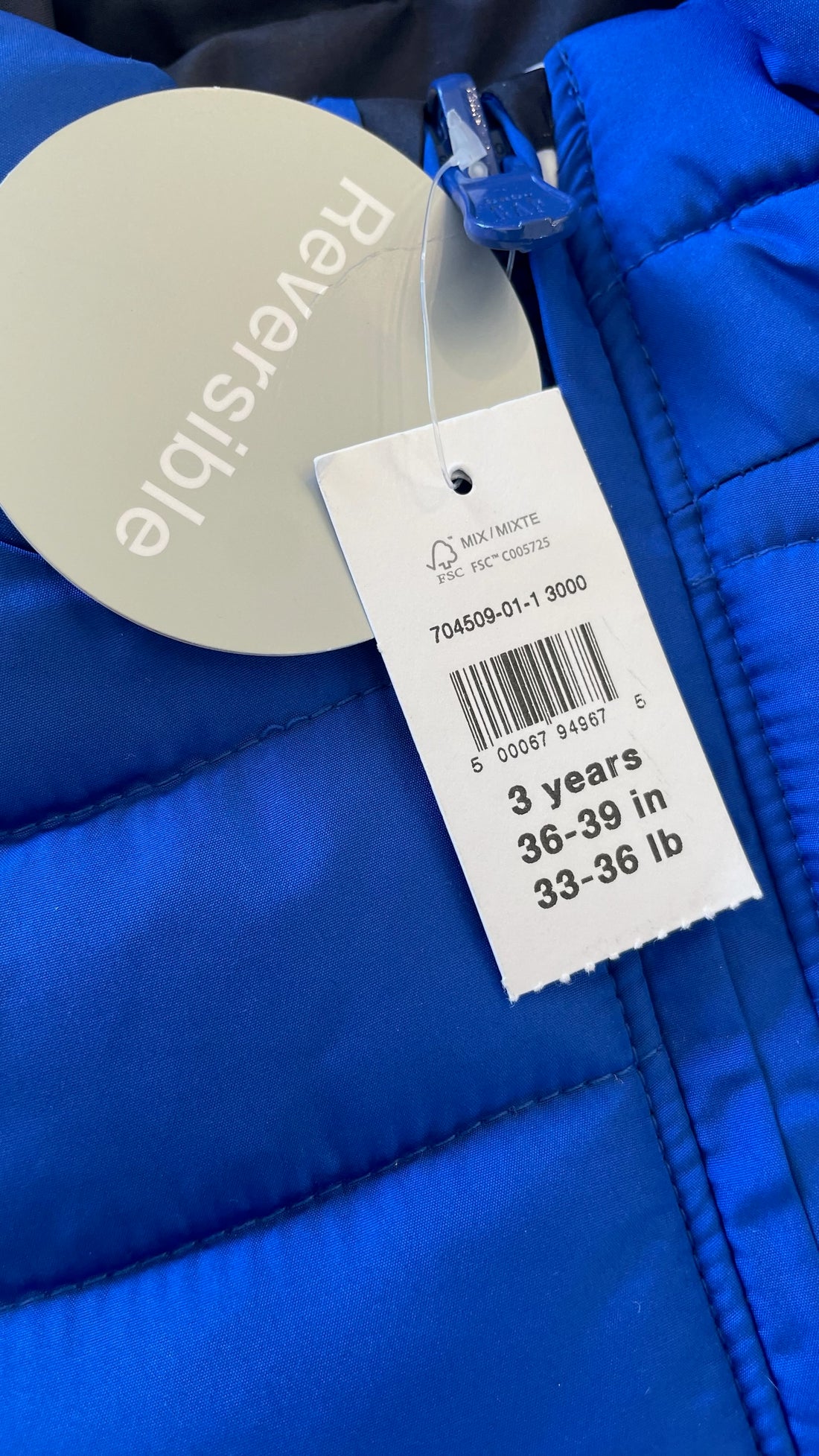 Gap Blue Puffer Coat - NEW