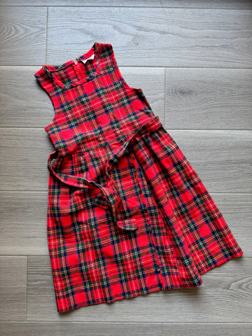 Vintage Red Plaid Wool Dress