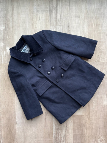 Nordic Country Navy Vintage Wool Coat