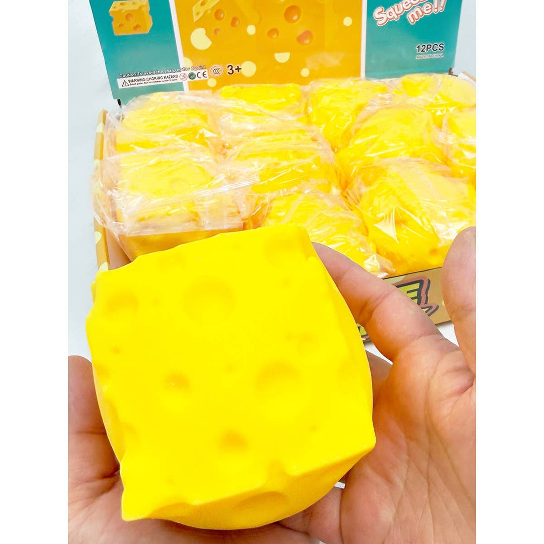 Viral Cheese Cube Squishy Toy