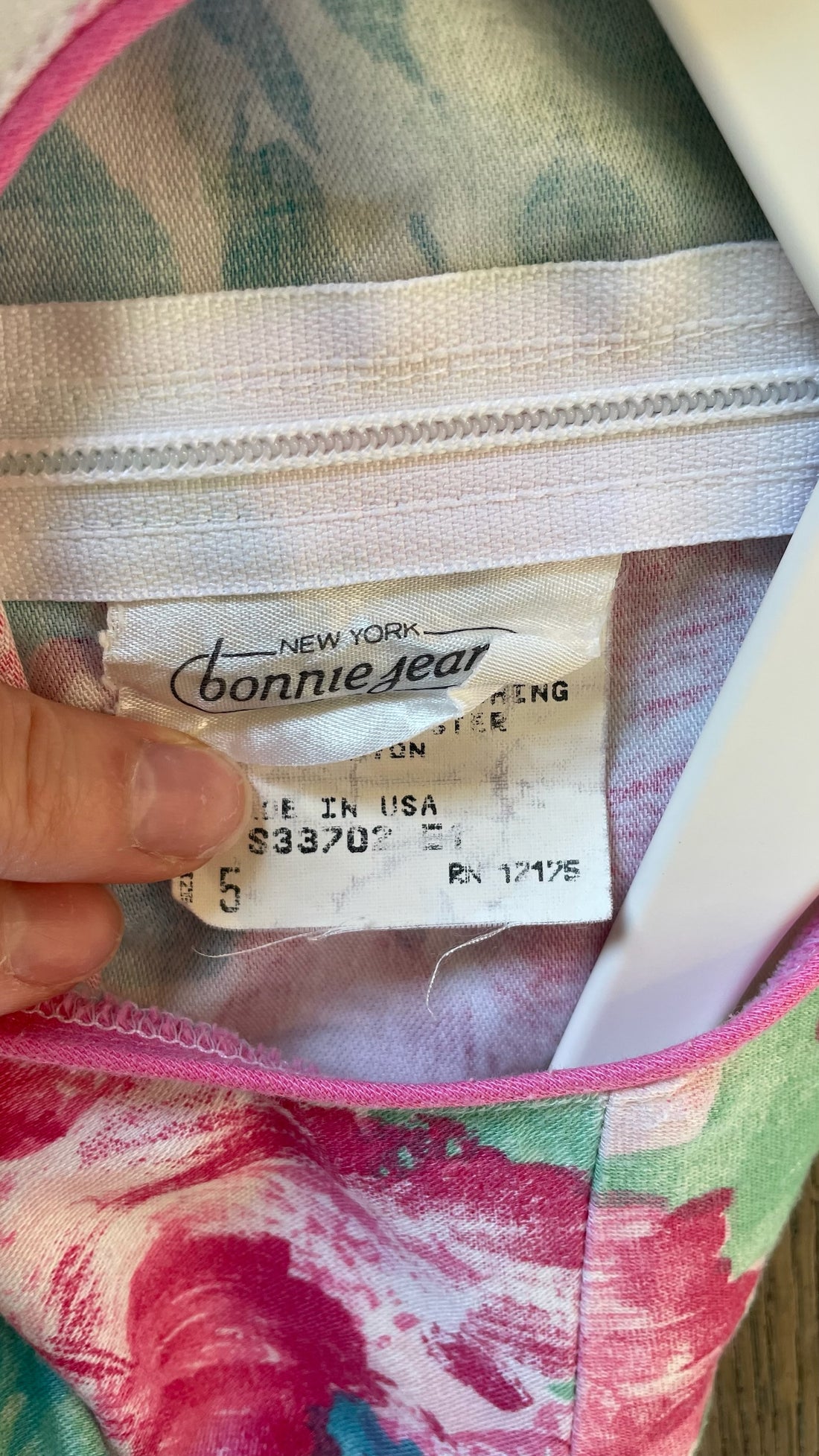 Vintage Bonnie Jean Pink Floral Dress