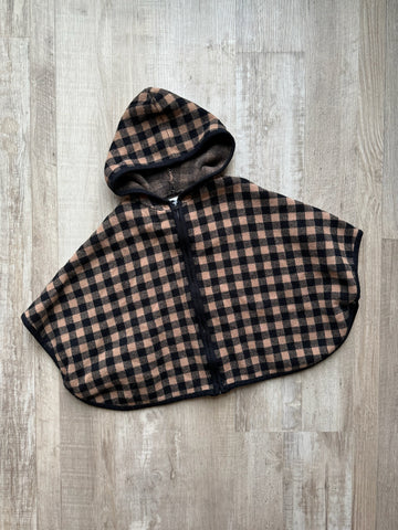 Zara Plaid Poncho