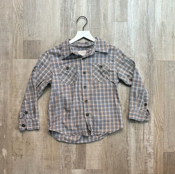 Peek Navy Plaid Button Down