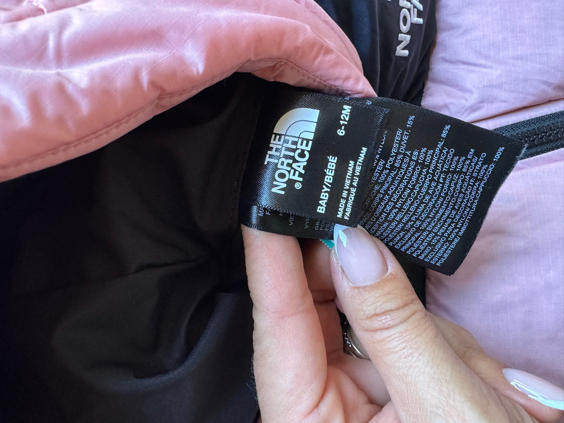 North Face Pink & Black Down Bunting