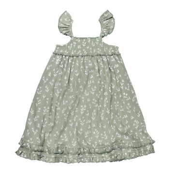 Seafoam Bloom | Kids' Organic Smocked Summer Dress