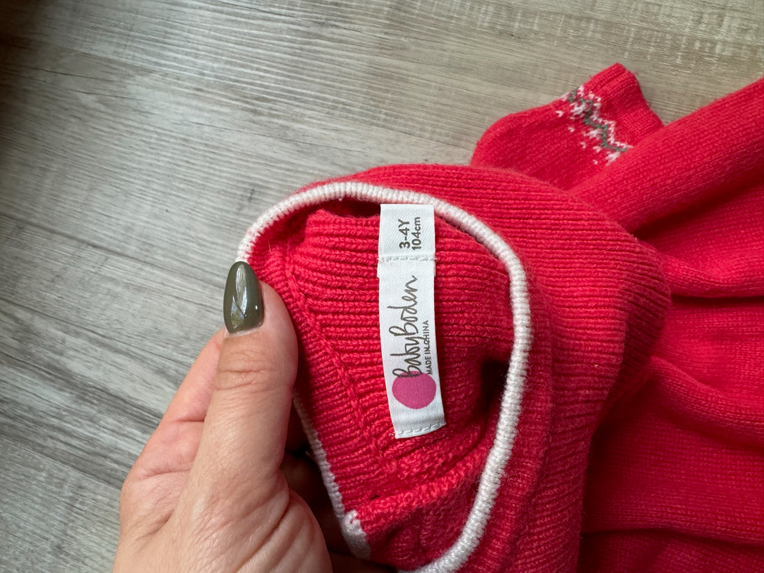 Mini Boden Red Llama Dress